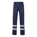 Obrázek Keprové kalhoty s více kapsami (200 g/m?), z bavlny (35 %) a polyesteru (65 %) 3XL - modrá