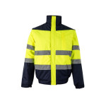 Obrázek Dvoubarevná vycpaná bunda (180 g/m?) z polyesteru (100 %) s PU zátěrem XL - modrá/žlutá