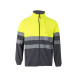Obrázek Dvoubarevná fleecová bunda (280 g/m?), z polyesteru (100 %) 4XL - šedá/žlutá