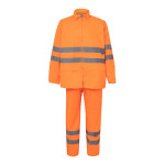 Obrázek Oblek do deště (130 g/m?), z polyesteru (100 %) s PU zátěrem 2XL - fluorescenční oranžová