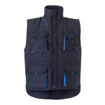 Obrázek Vycpaná vesta, dvoubarevná, vícekapsová (120 g/m?), z polyesteru (100 %) 3XL - modrá/světle modrá