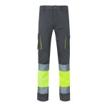 Obrázek Dvoubarevné strečové kalhoty s mnoha kapsami (240 g/m?), z bavlny (46 %), EME (38 %) a polyesteru (16 %) S - šedá/žlutá