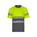 Obrázek Dvoubarevné piké tričko (150 g/m?), z bavlny (55 %) a polyesteru (45 %) 2XL - šedá/žlutá