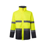 Obrázek Dvoubarevná parka (190 g/m?), z polyesteru (100 %), s PU zátěrem S - šedá/žlutá