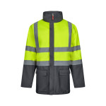 Obrázek Dvoubarevná parka 4v1 (180g/m?), z polyesteru (100%) s PU zátěrem S - šedá/žlutá