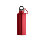 Obrázek Láhev z recyklovaného hliníku (100% rAL) s karabinou 530 ml - červená