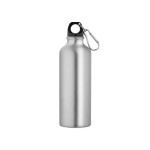 Obrázek Láhev z recyklovaného hliníku (100% rAL) s karabinou 530 ml - saténově stříbrná