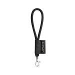 Obrázek SET Lanyard TUBE Short (? 7 mm) s karabinou 9 mm - bílá/světle modrá