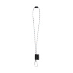 Obrázek SET Lanyard NAUTIC Long (? 7 mm) s karabinou ve tvaru D 55 mm a bezpečnostní sponou ? 7 mm - 301 - bílá