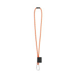 Obrázek SET Lanyard NAUTIC Long (? 7 mm) s karabinou ve tvaru D 55 mm a bezpečnostní sponou ? 7 mm - fluorescenční oranžová