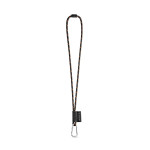 Obrázek SET Lanyard NAUTIC Long (? 7 mm) s karabinou ve tvaru D 55 mm a bezpečnostní sponou ? 7 mm - černá/oranžová