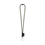 Obrázek SET Lanyard NAUTIC Long (? 7 mm) s karabinou ve tvaru D 55 mm a bezpečnostní sponou ? 7 mm - černá/žlutá