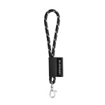 Obrázek SET Lanyard NAUTIC Short (? 7 mm) s karabinou 9 mm - černá/bílá