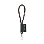 Obrázek SET Lanyard NAUTIC Short (? 7 mm) s karabinou 9 mm - černá/oranžová