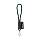 Obrázek SET Lanyard NAUTIC Short (? 7 mm) s karabinou 9 mm - černá/zelená