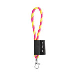Obrázek SET Lanyard TUBE Short (? 7 mm) s karabinou 9 mm - fluorescenční žlutá/fluorescenční růžová