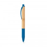 Obrázek  Bambusové kuličkové pero s protiskluzovým klipem - královská modrá