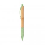 Obrázek  Bambusové kuličkové pero s protiskluzovým klipem - světle zelená