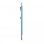 Obrázek  Hliníkové kuličkové pero s klipem - světle modrá