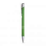 Obrázek  Kuličkové pero v hliníkovém a gumovém provedení - světle zelená