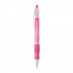 Obrázek  Protiskluzové kuličkové pero s klipem - světle růžová