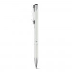 Obrázek  Hliníkové kuličkové pero s klipem - bílá