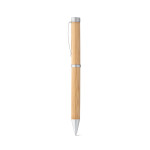 Obrázek Kuličkové pero Bamboo s otočným mechanismem a kovovým klipem - přírodní