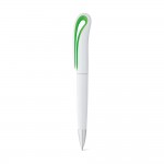 Obrázek  Kuličkové pero s otočným mechanismem a klipem - světle zelená