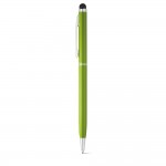Obrázek  Hliníkové kuličkové pero s otočným mechanismem a dotykovým hrotem - světle zelená