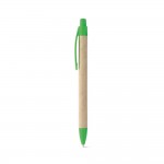 Obrázek  Kuličkové pero z kraftového papíru s klipem - zelená