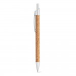 Obrázek  Kuličkové pero z korku a hliníku s klipem - přírodní