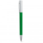 Obrázek  Kuličkové pero s otočným mechanismem, kovový klip - zelená