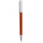 Obrázek  Kuličkové pero s otočným mechanismem, kovový klip - tmavě oranžová