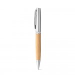 Obrázek  Bambusové a kovové kuličkové pero s pouzdrem z ABS - přírodní