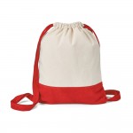 Obrázek  100% bavlněná stahovací taška - červená