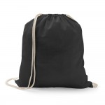 Obrázek  100% bavlněná stahovací taška - černá