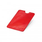 Obrázek  Hliníkový držák na karty s RFID blokováním - červená