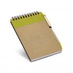 Obrázek  Spirálový kapesní zápisník s recyklovaným papírem - světle zelená