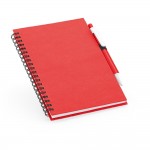 Obrázek  Spirálový zápisník B6 z recyklovaného papíru - červená