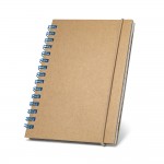 Obrázek  Spirálový kapesní zápisník s recyklovaným papírem - světle modrá