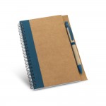 Obrázek  Spirálový zápisník B6 s recyklovaným papírem - modrá