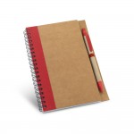 Obrázek  Spirálový zápisník B6 s recyklovaným papírem - červená