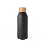 Obrázek  Hliníková láhev s bambusovým víčkem 550 ml - černá