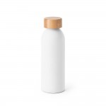 Obrázek  Hliníková láhev s bambusovým víčkem 550 ml - bílá