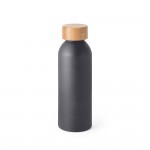 Obrázek  Hliníková láhev s bambusovým víčkem 550 ml - tmavě šedá