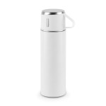 Obrázek Dvouplášťová láhev z nerezové oceli (90% recyklace) s matným povrchem 490 ml - bílá