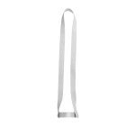 Obrázek SADA SUBLIMAČNÍ ŠŇŮRKA NA KRÁTKU Dlouhá II (20 mm) Duo se sublimačním držákem na kelímek - 301 - bílá