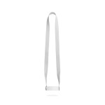 Obrázek SADA Šňůrka na krk SUBLIMAČNÍ Dlouhá II (20 mm) Duo z recyklovaného polyesteru (100% rPET) se sublimačním elastickým držákem na kelímky - 301 - bílá