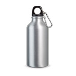 Obrázek Hliníková sportovní láhev s karabinou 400 ml - saténově stříbrná
