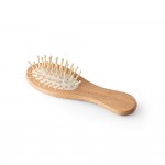 Obrázek  Dřevěný kartáč na vlasy s bambusovými zuby - přírodní